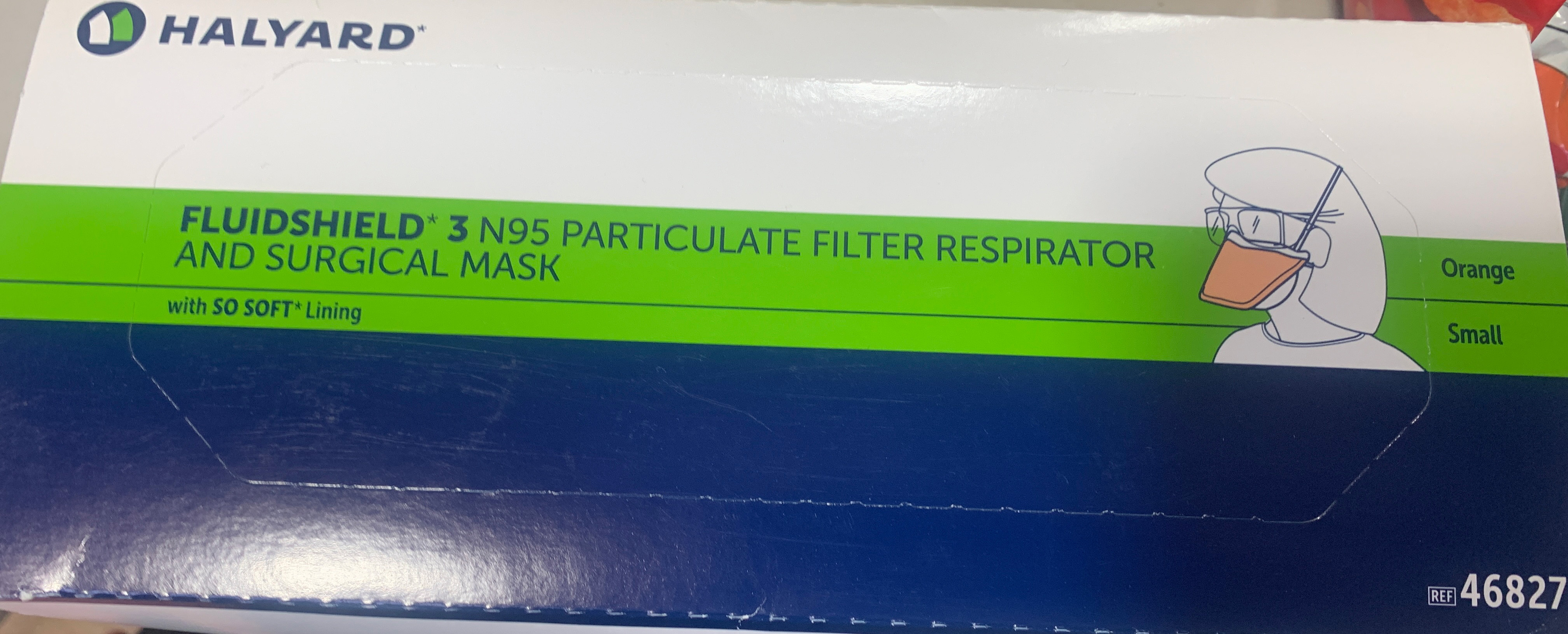 FLUID SHIELD 3 N95 PARTICULATE FILTER RESPIRATOR AND SURGICAL MASK