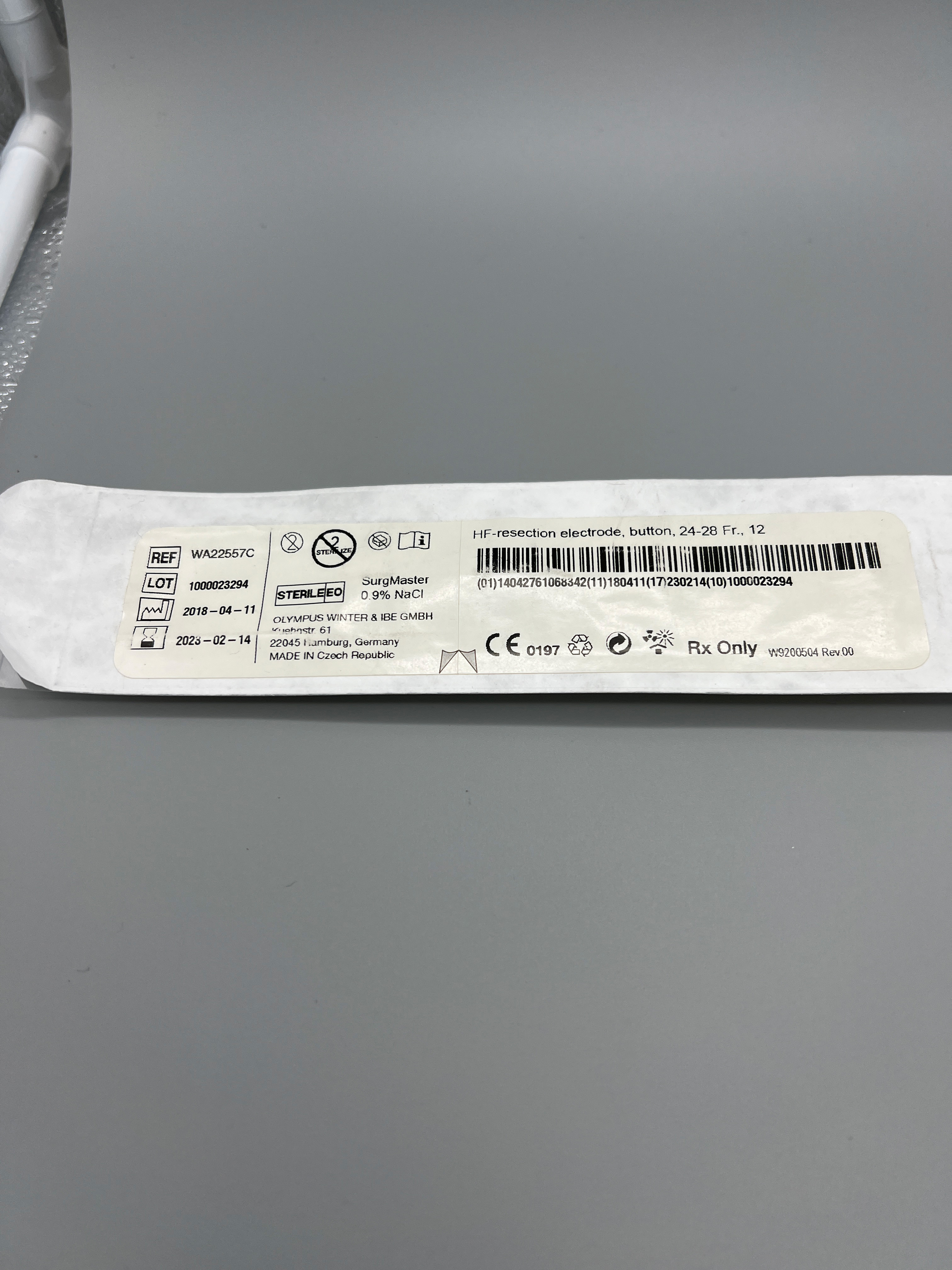 HF - RESECTION ELECTRODE, BUTTON , 24 - 28 FR., 12