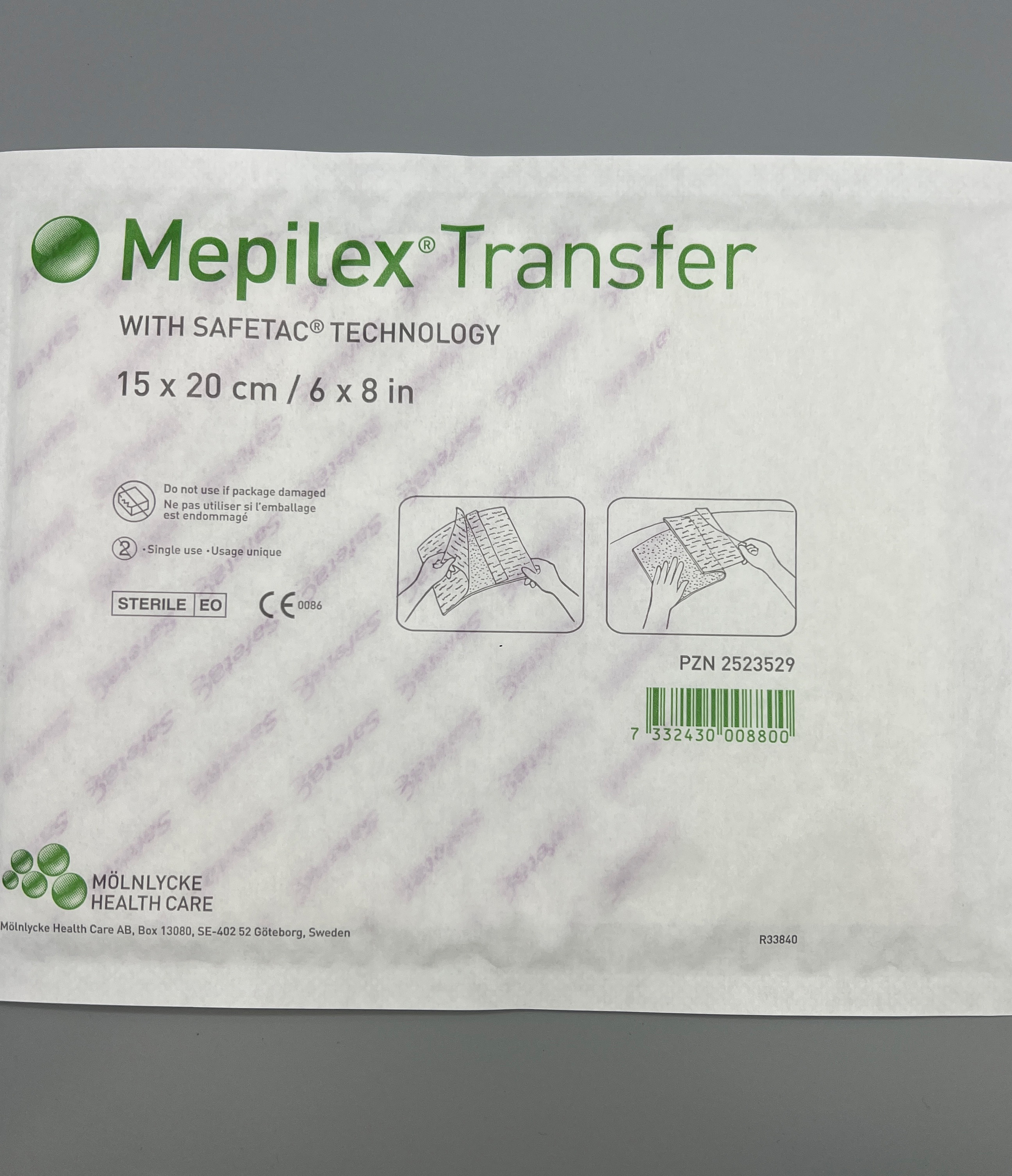 MEPILEX TRANSFER, SOFT SILICONE EXUDATE TRANSFER DRESSING