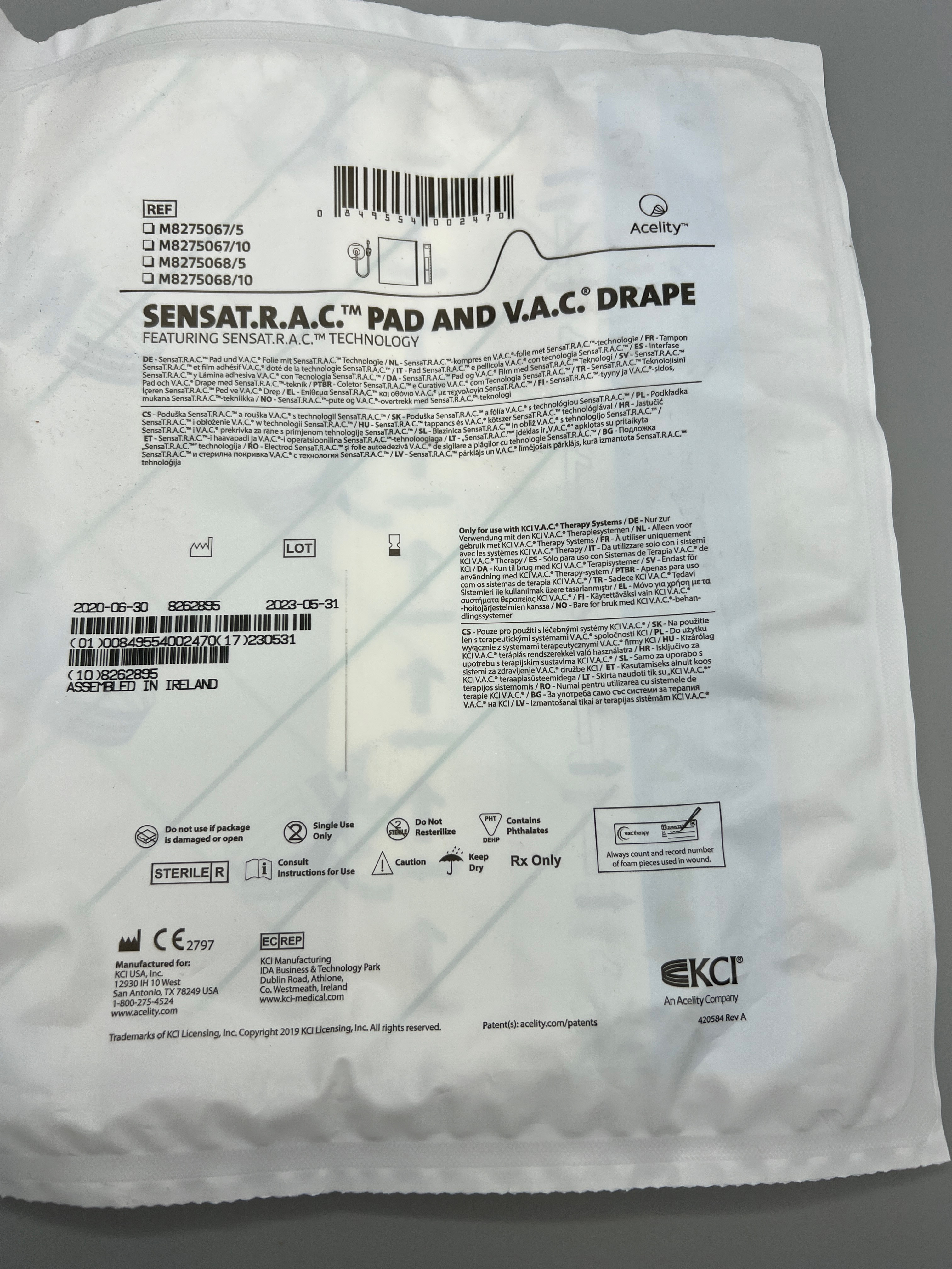 SENSAT.R.A.C. PAD AND V.A.C. DRAPE