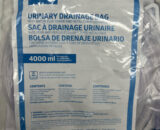 URINARY DRAINAGE BAG WITH ANTI REFLUX TOWER AND METAL CLAMP DRAINAGE TUBE