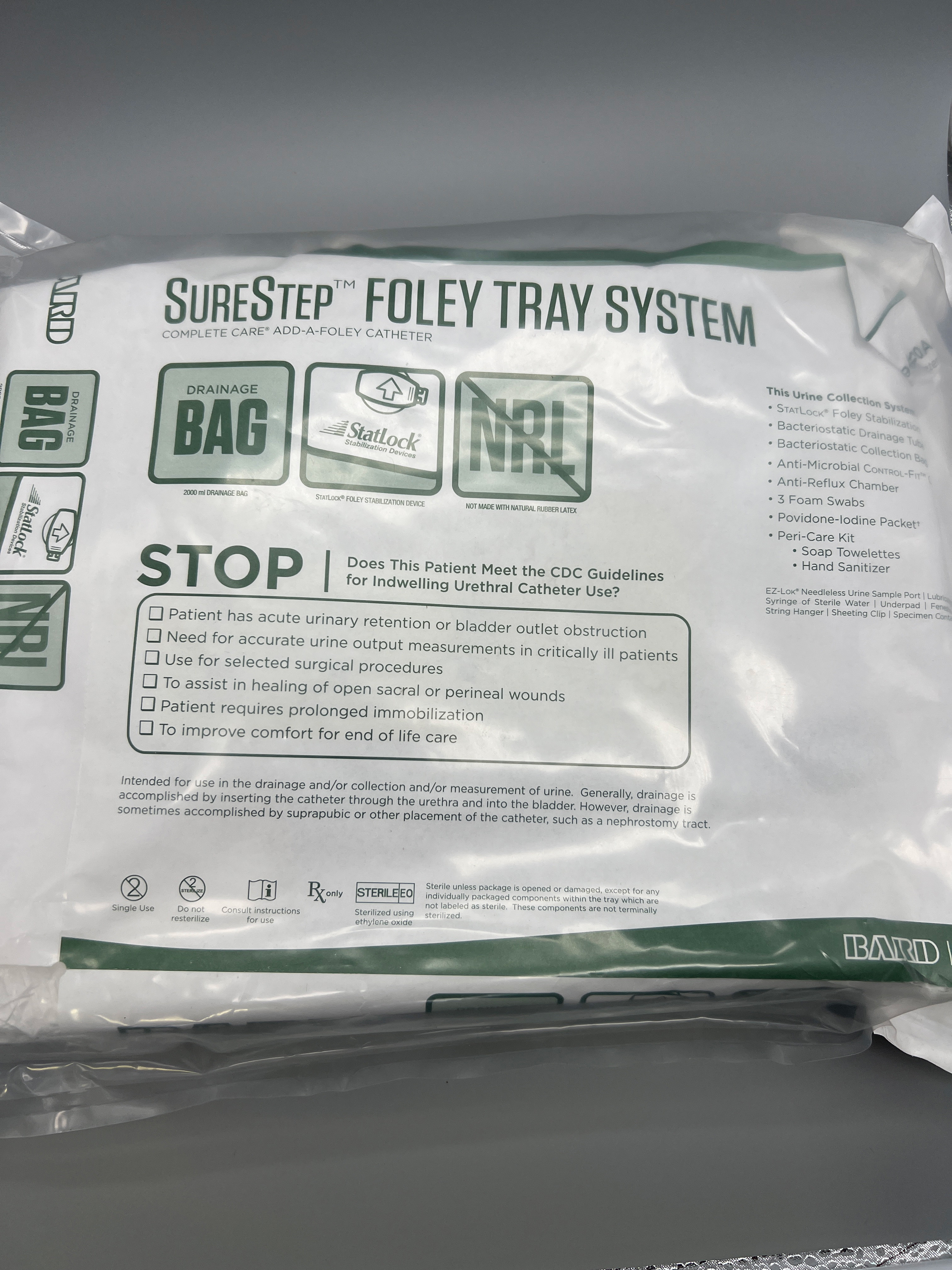 SURESTEP FOLEY TRAY SYSTEM COMPLETE CARE ADD - A FOLEY CATHETER